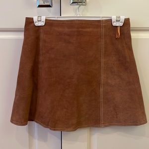 Vintage suede leather skirt size medium